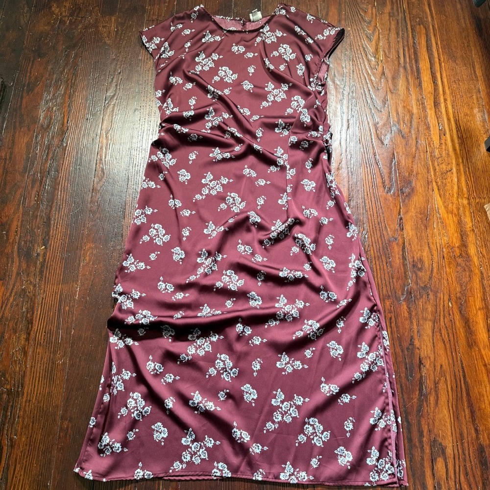 a new day Burgundy Floral Maxi Dress - Picture 5 of 15
